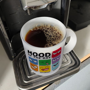 Emotionen Kaffeebecher mit Spruch Mood of the Day