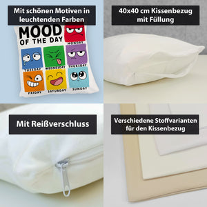 Emotionen Kissen mit Spruch Mood of the Day