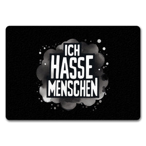 Ich hasse Menschen Fußmatte in 35x50 cm ohne Rand