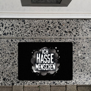 Ich hasse Menschen Fußmatte in 35x50 cm ohne Rand