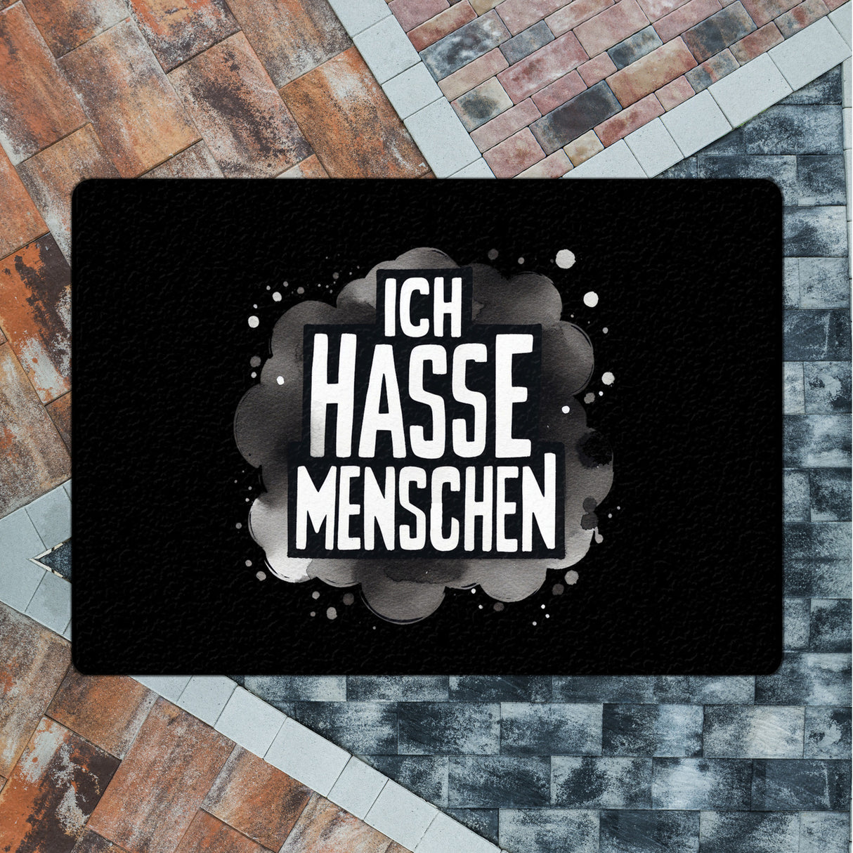 Ich hasse Menschen Fußmatte in 35x50 cm ohne Rand