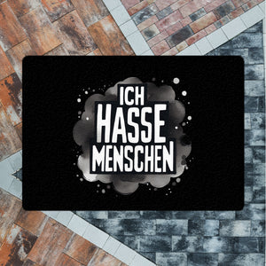 Ich hasse Menschen Fußmatte in 35x50 cm ohne Rand