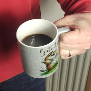 jubelnder Lemming Kaffeebecher mit Spruch Gute Laune