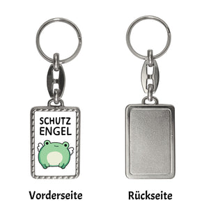 Frosch Schlüsselanhänger mit Spruch Schutzengel
