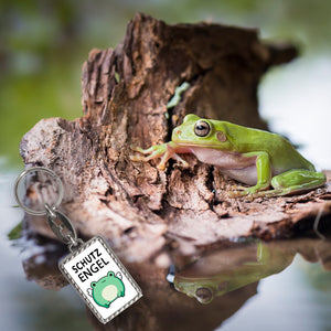 Frosch Schlüsselanhänger mit Spruch Schutzengel