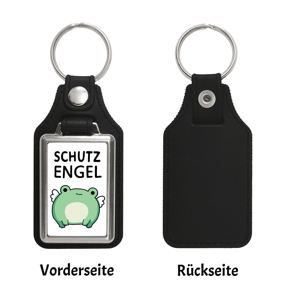 Frosch Schlüsselanhänger mit Spruch Schutzengel
