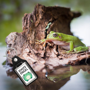 Frosch Schlüsselanhänger mit Spruch Schutzengel