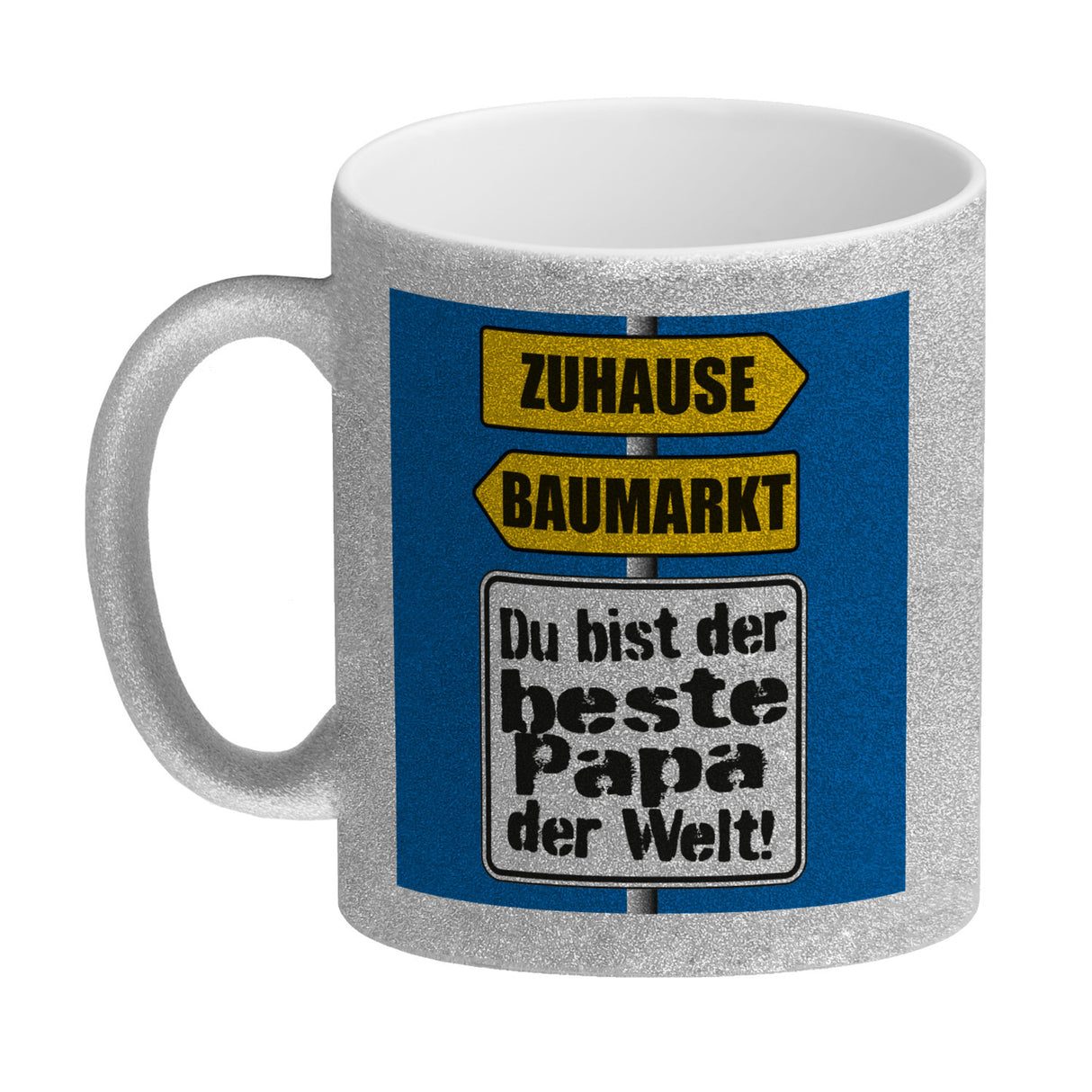 Der beste Papa der Welt Kaffeebecher mit Spruch im Baumarkt und Zuhause