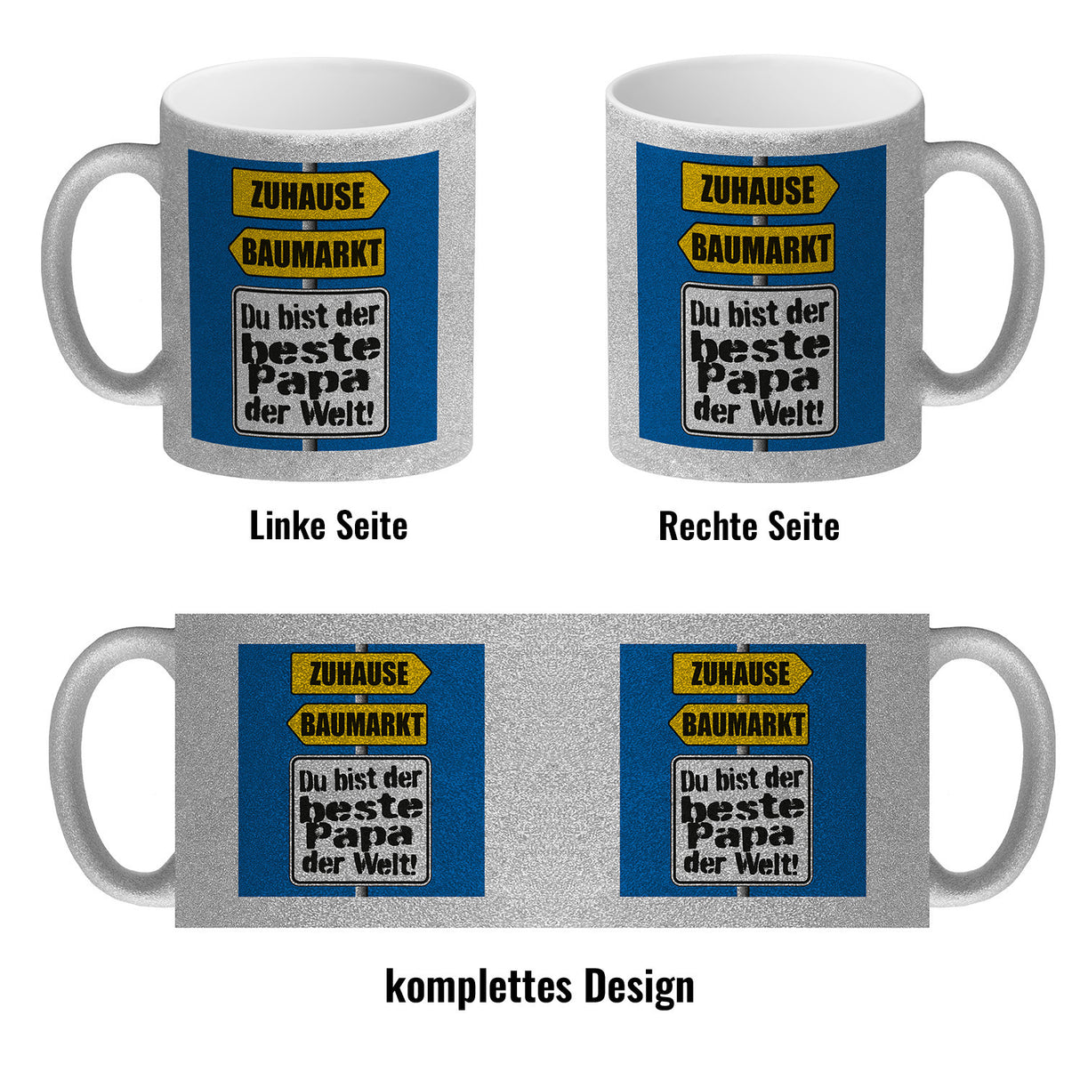 Der beste Papa der Welt Kaffeebecher mit Spruch im Baumarkt und Zuhause