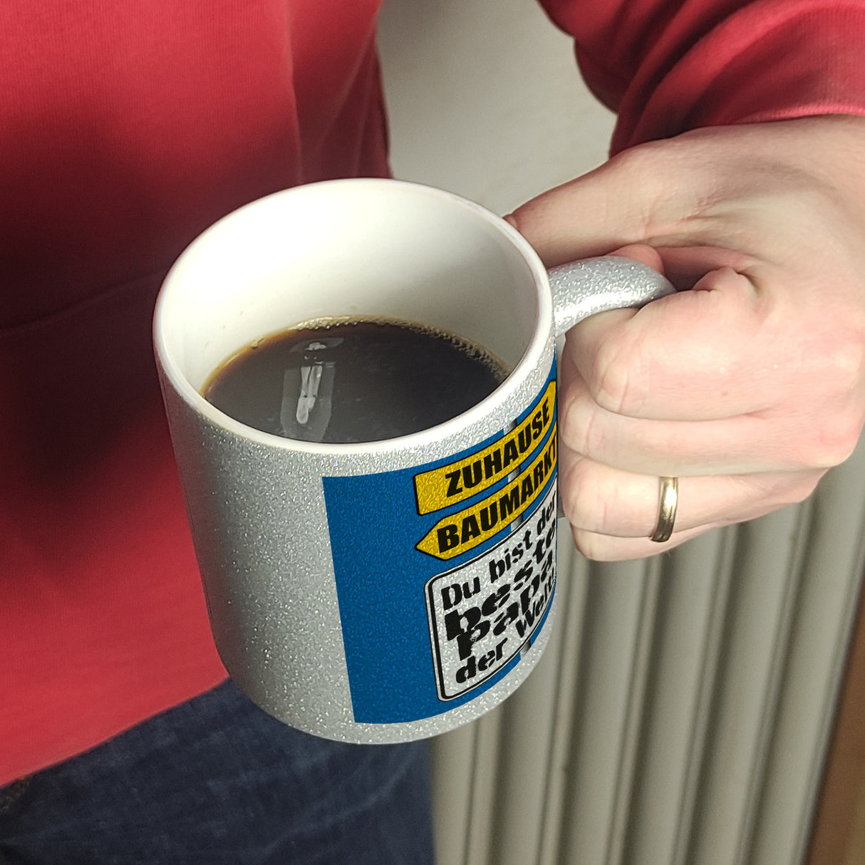 Der beste Papa der Welt Kaffeebecher mit Spruch im Baumarkt und Zuhause
