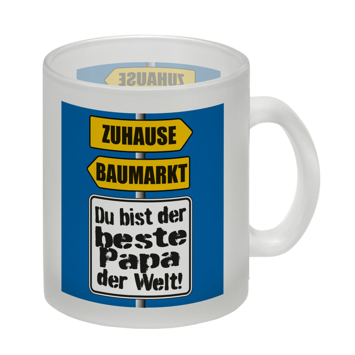 Der beste Papa der Welt Kaffeebecher mit Spruch im Baumarkt und Zuhause