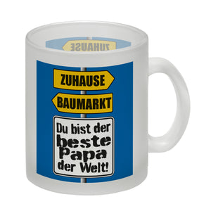 Der beste Papa der Welt Kaffeebecher mit Spruch im Baumarkt und Zuhause