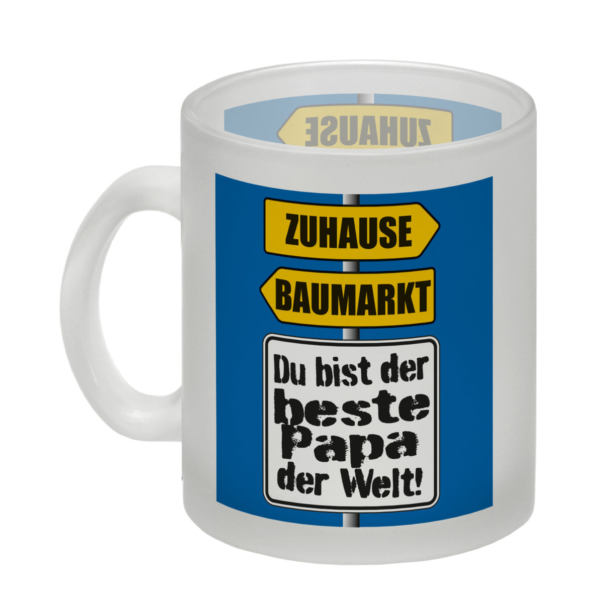 Der beste Papa der Welt Kaffeebecher mit Spruch im Baumarkt und Zuhause