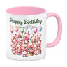Schweine Party Kaffeebecher mit Spruch Happy Birthday