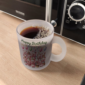 Schweine Party Kaffeebecher mit Spruch Happy Birthday