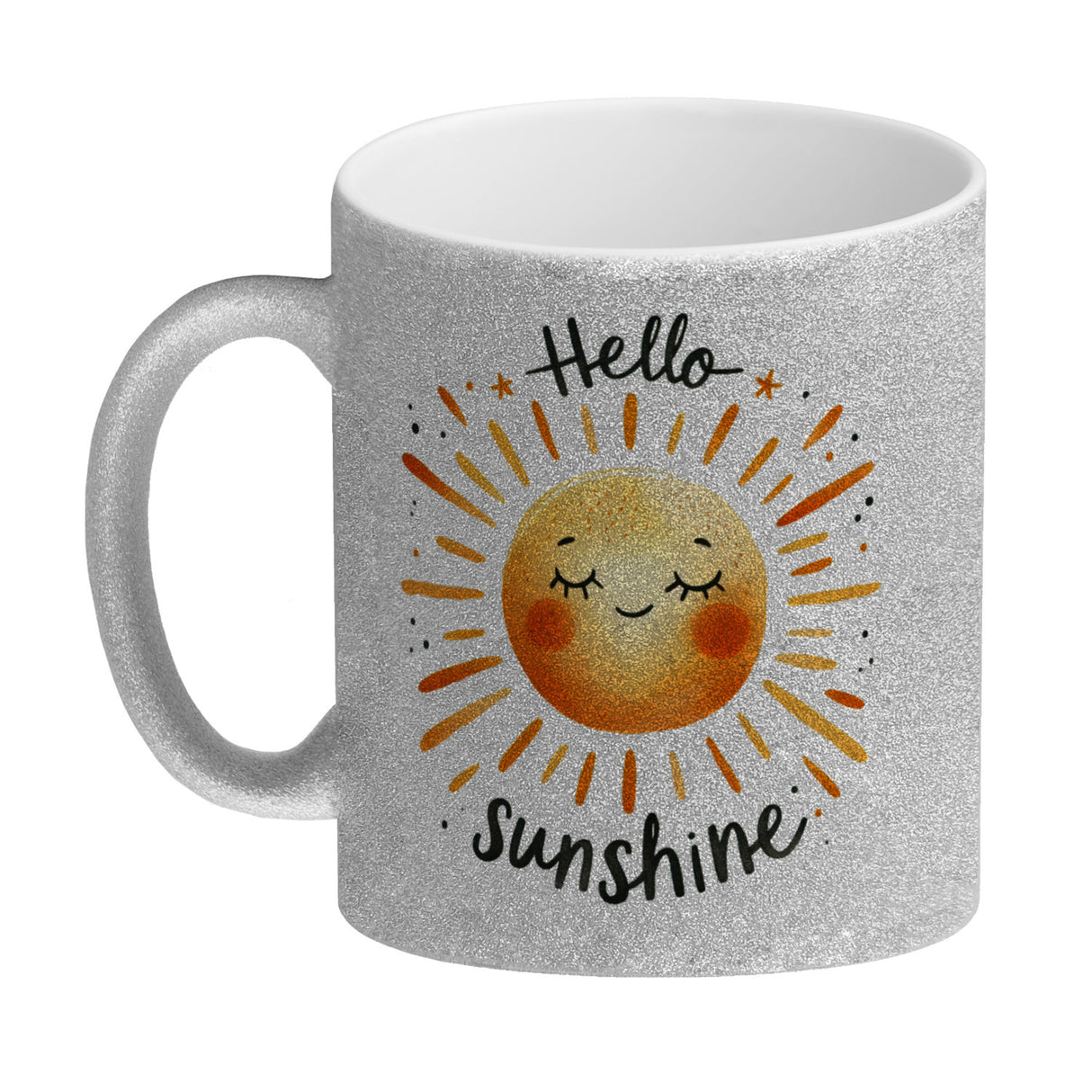 Sonne Freundschaft Kaffeebecher mit Spruch Hello sunshine