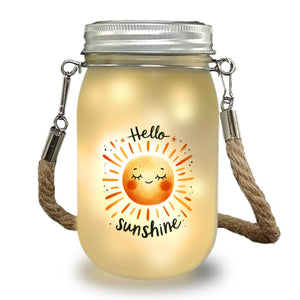 Sonne Freundschaft Solarlicht mit Spruch Hello sunshine