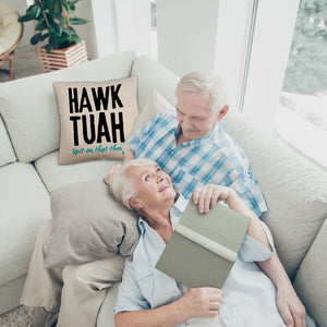 Hawk Tuah Kissen mit Spruch Spit on that thang