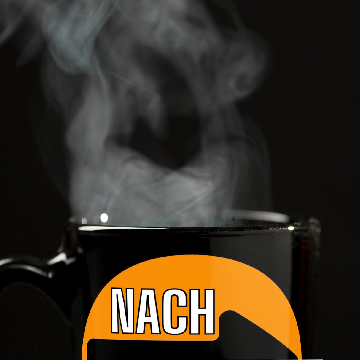 Holland Fangesang Tasse in Schwarz mit Spruch Nach links - Nach rechts