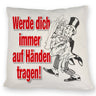 Ehepaar Kissen mit Spruch Werde dich immer auf Händen tragen