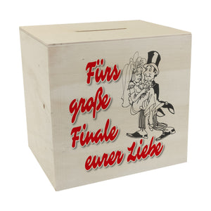 Ehepaar Spardose mit Spruch Fürs große Finale eurer Liebe