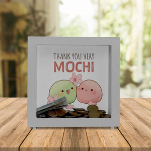 Mochi Spardose mit Spruch Thank you very Mochi