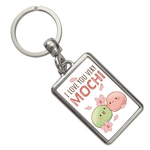 Mochi Paar Schlüsselanhänger mit Spruch I love you very Mochi