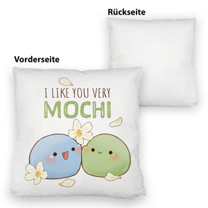 Mochi Freunde Kissen mit Spruch I like you very Mochi