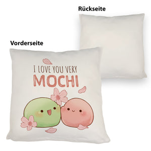 Mochi Paar Kissen mit Spruch I love you very Mochi