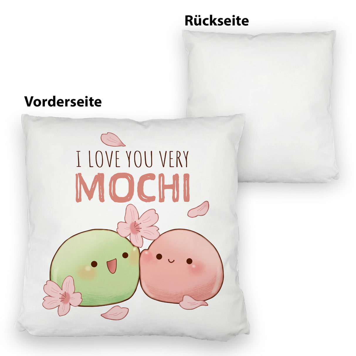 Mochi Paar Kissen mit Spruch I love you very Mochi