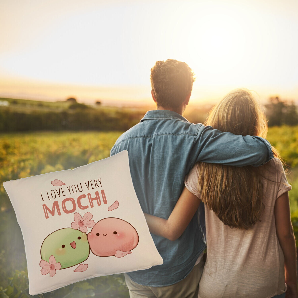Mochi Paar Kissen mit Spruch I love you very Mochi