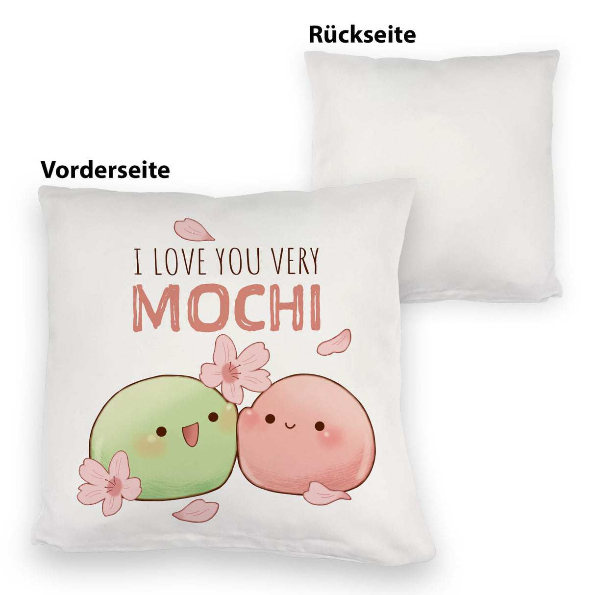 Mochi Paar Kissen mit Spruch I love you very Mochi