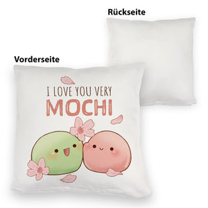 Mochi Paar Kissen mit Spruch I love you very Mochi