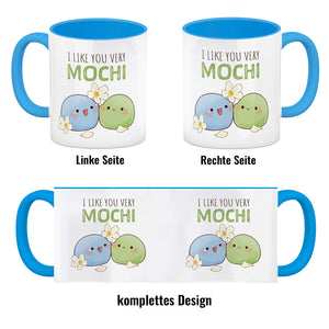 Mochi Freunde Kaffeebecher mit Spruch I like you very Mochi