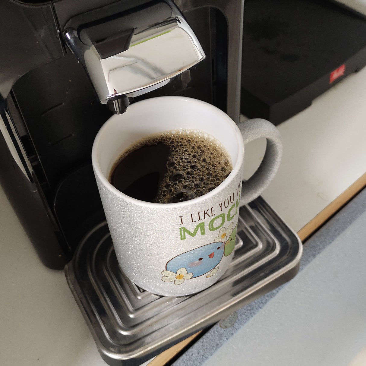 Mochi Freunde Kaffeebecher mit Spruch I like you very Mochi