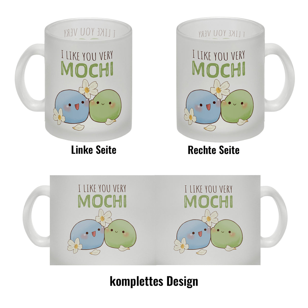 Mochi Freunde Kaffeebecher mit Spruch I like you very Mochi