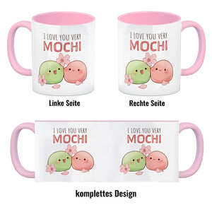 Mochi Paar Kaffeebecher mit Spruch I love you very Mochi