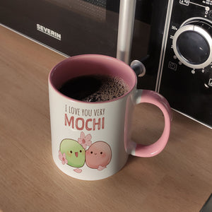 Mochi Paar Kaffeebecher mit Spruch I love you very Mochi