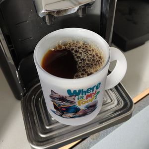 Schicke mürrische Katze Kaffeebecher - Wo ist mein Futter