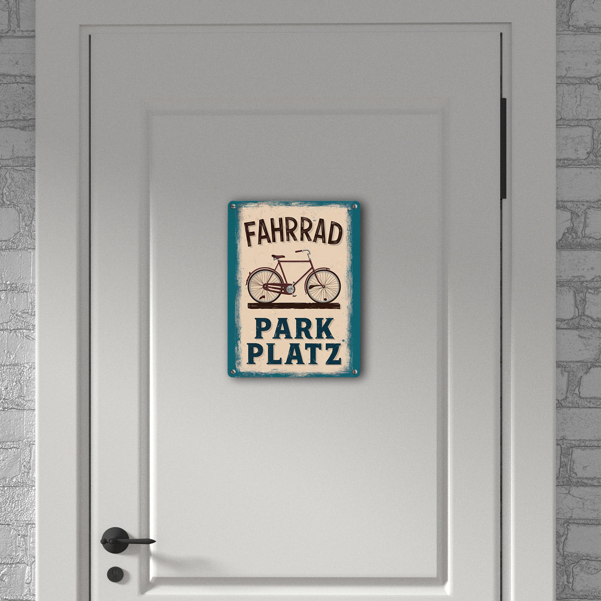 Vintage Fahrrad Parkplatz Metallschild in 15x20 cm