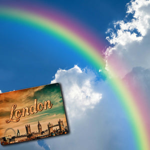 Londoner Skyline Metallschild in 15x20 cm - London