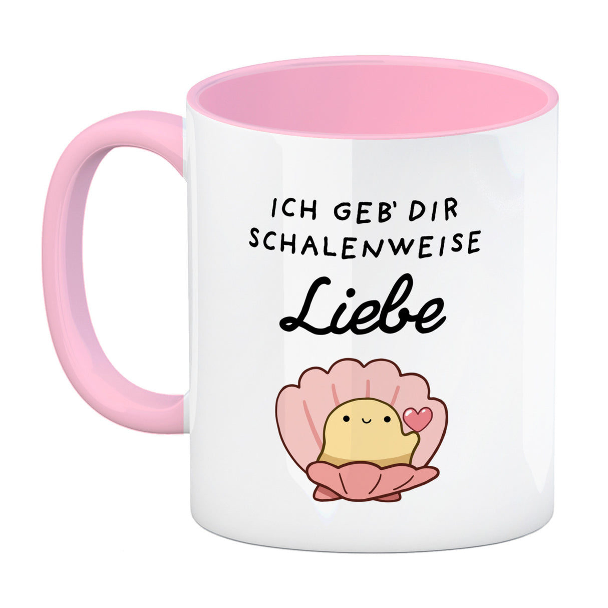 Jelly & Friends Muschel Kaffeebecher mit Spruch Ich geb‘ dir schalenweise Liebe