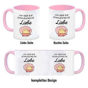 Jelly & Friends Muschel Kaffeebecher mit Spruch Ich geb‘ dir schalenweise Liebe