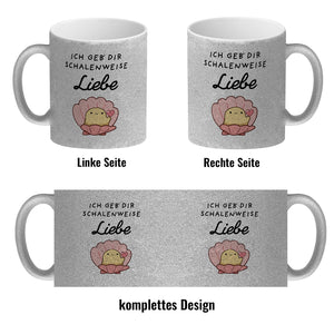 Jelly & Friends Muschel Kaffeebecher mit Spruch Ich geb‘ dir schalenweise Liebe