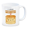 Pancake Kaffeebecher mit Spruch I love pancakes