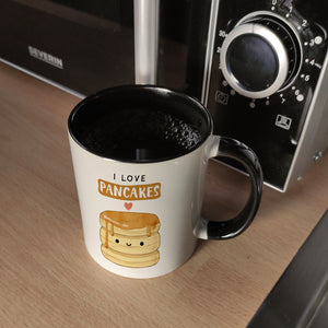 Pancake Kaffeebecher mit Spruch I love pancakes