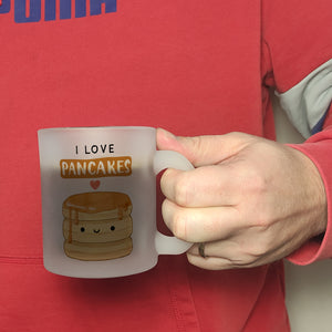 Pancake Kaffeebecher mit Spruch I love pancakes