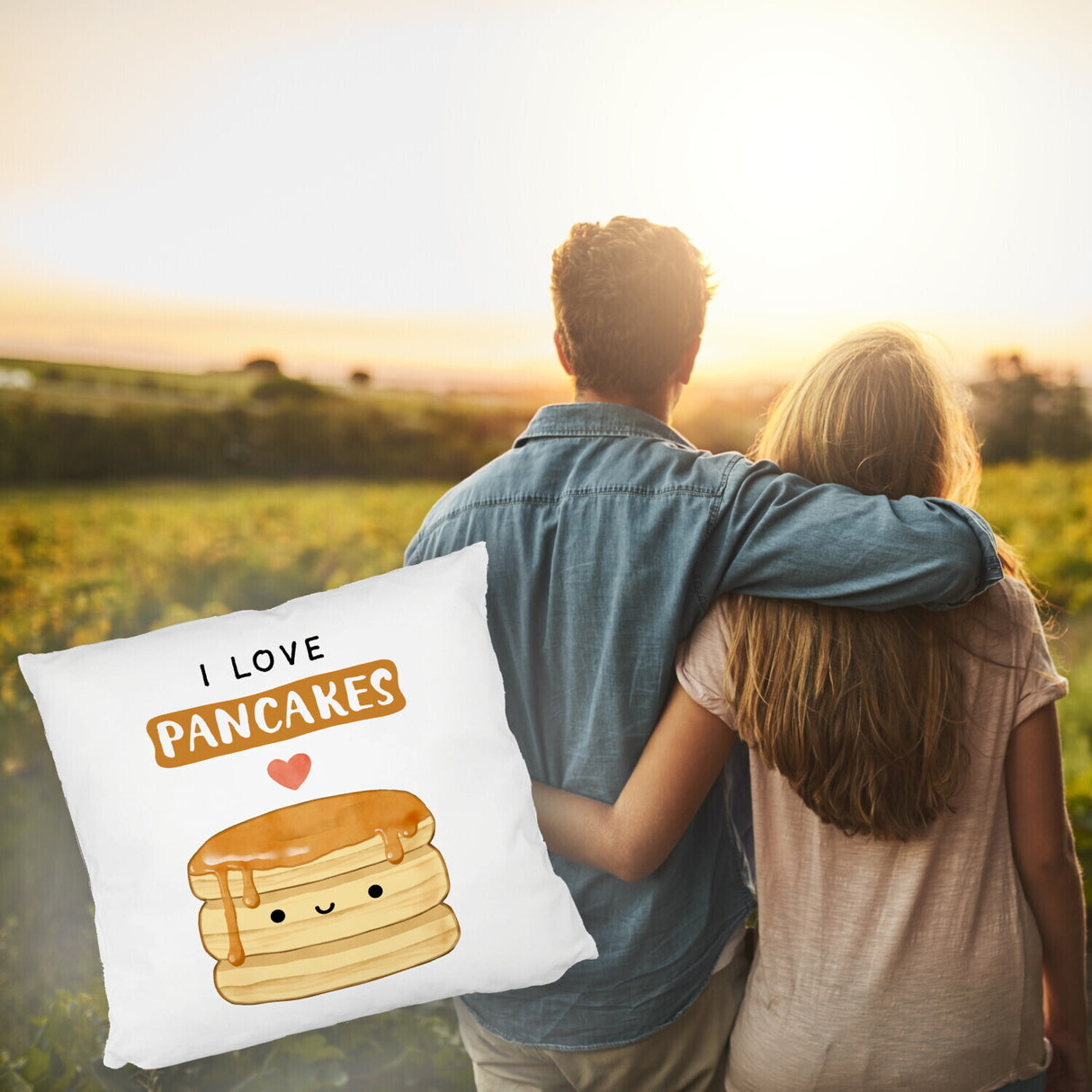 Pancake Kissen mit Spruch I love pancakes