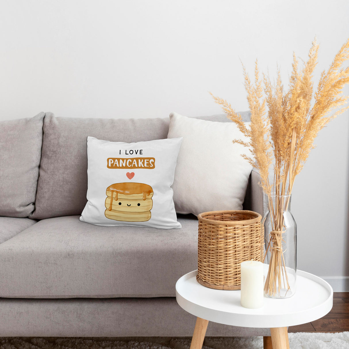 Pancake Kissen mit Spruch I love pancakes
