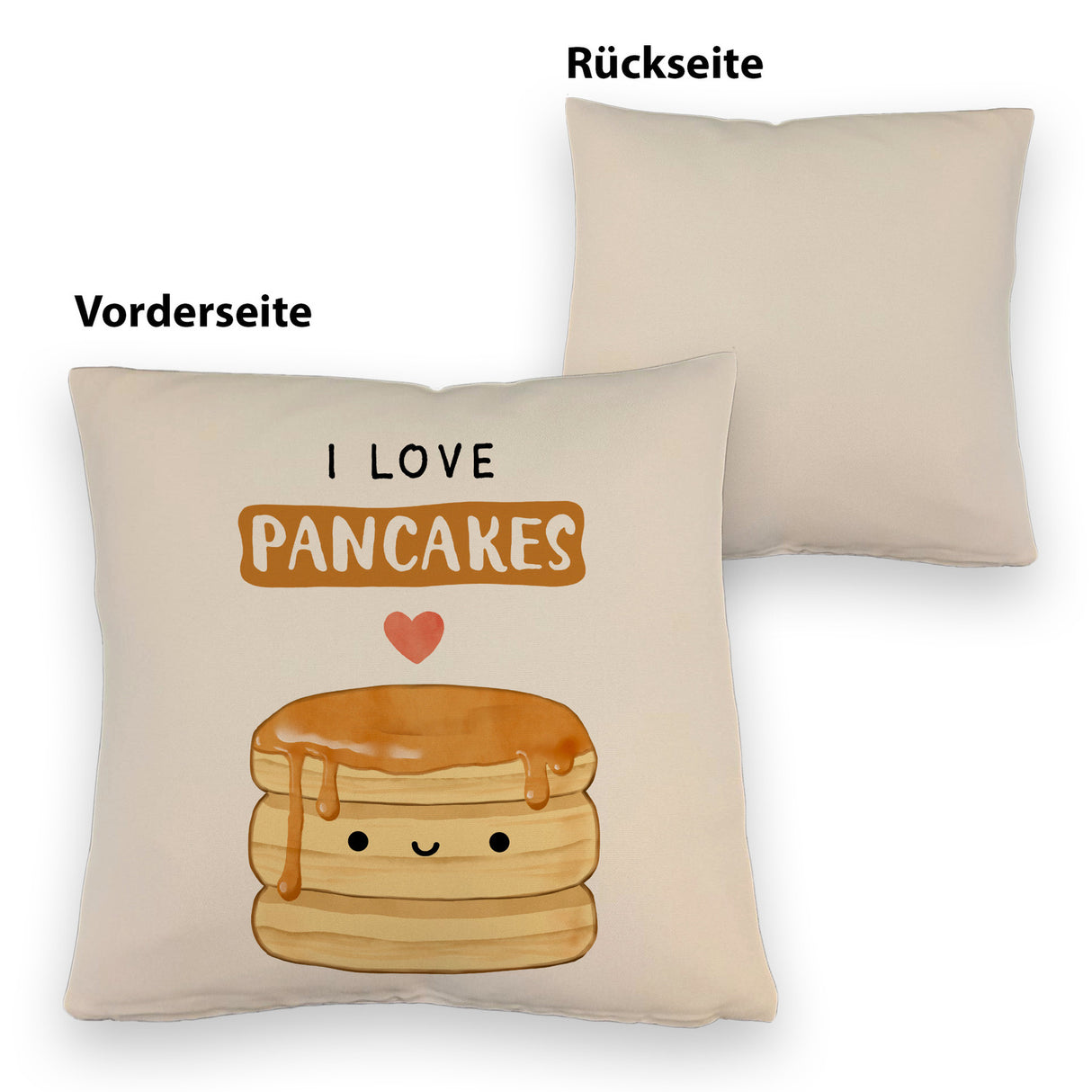 Pancake Kissen mit Spruch I love pancakes